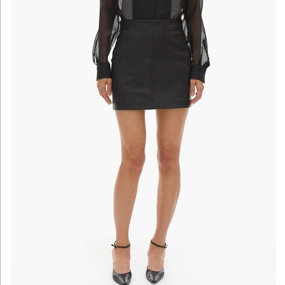 Helmut Lang mini leather skirt. Worn once. - Picture 6 of 9